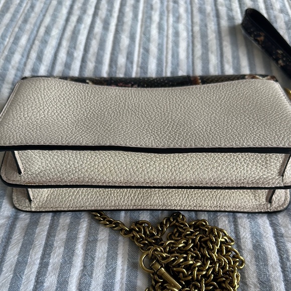 Coach Brown and Cream Clutch with Gold Accents - Picture 3 of 6